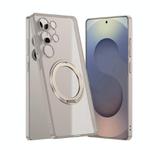 For Samsung Galaxy S25 Ultra 5G GKK Semi-transparent Skin Feel MagSafe Holder Phone Case(Titanium Grey)