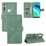 For Motorola Moto G Fast Solid Color Skin Feel Magnetic Buckle Horizontal Flip Calf Texture PU Leather Case with Holder & Card Slots & Wallet(Green)