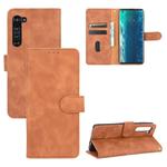 For Motorola Moto Edge Solid Color Skin Feel Magnetic Buckle Horizontal Flip Calf Texture PU Leather Case with Holder & Card Slots & Wallet(Brown)