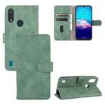 For Motorola Moto E6s(2020) Solid Color Skin Feel Magnetic Buckle Horizontal Flip Calf Texture PU Leather Case with Holder & Card Slots & Wallet(Green)