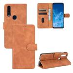 For Motorola Moto P40 Power / One Action Solid Color Skin Feel Magnetic Buckle Horizontal Flip Calf Texture PU Leather Case with Holder & Card Slots & Wallet(Brown)