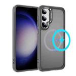 For Samsung Galaxy S23 5G Hardware Lens Protection MagSafe Magnetic PC Hybrid TPU Phone Case(Grey)