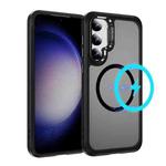 For Samsung Galaxy S23+ 5G Hardware Lens Protection MagSafe Magnetic PC Hybrid TPU Phone Case(Black)