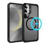 For Samsung Galaxy S24+ / S25+ 5G Hardware Lens Protection MagSafe Magnetic PC Hybrid TPU Phone Case(Black)