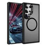For Samsung Galaxy S24 Ultra 5G Hardware Lens Protection MagSafe Magnetic PC Hybrid TPU Phone Case(Black)