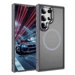 For Samsung Galaxy S24 Ultra 5G Hardware Lens Protection MagSafe Magnetic PC Hybrid TPU Phone Case(Grey)