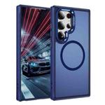 For Samsung Galaxy S24 Ultra 5G Hardware Lens Protection MagSafe Magnetic PC Hybrid TPU Phone Case(Blue)