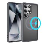 For Samsung Galaxy S25 Ultra 5G Hardware Lens Protection MagSafe Magnetic PC Hybrid TPU Phone Case(Grey)
