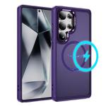 For Samsung Galaxy S25 Ultra 5G Hardware Lens Protection MagSafe Magnetic PC Hybrid TPU Phone Case(Purple)