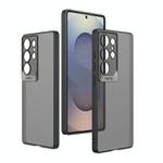 For Samsung Galaxy S25 Ultra 5G GKK Semi-transparent Skin Feel Scale Lens PC Phone Case(Black)
