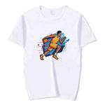 Basketball Player Printed Round Neck Modal Short Sleeve T-shirt Print On Your Demand, Size:M(White)