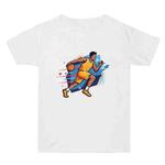 Basketball Player Printed Summer Baggy Cotton Short Sleeve T-shirt Print On Your Demand, Size:S(White)