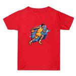 Basketball Player Printed Summer Baggy Cotton Short Sleeve T-shirt Print On Your Demand, Size:XXL(Red)