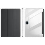 For Honor Pad 9 3-Fold Clear Acrylic Leather Tablet Case(Black)