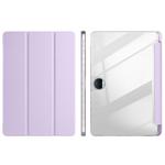 For Honor Pad 9 3-Fold Clear Acrylic Leather Tablet Case(Taro Purple)