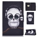 For Samsung Galaxy Tab A7 10.4 2020 T500 Colored Drawing Electric Pressed Horizontal Flip Leather Case, with Holder & Card Slots(White Owl)