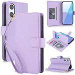 For Sony Xperia 10 VI Multi-Card Wallet RFID Leather Phone Case(Light Purple)