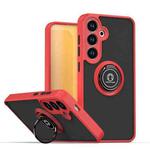 For Samsung Galaxy S25 / S24 5G Q Shadow 1 Series TPU + PC Phone Case with Ring(Red)