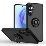 For Samsung Galaxy M55 / F55 / C55 5G Q Shadow 1 Series TPU + PC Phone Case with Ring(Black+Black)
