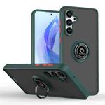 For Samsung Galaxy M55 / F55 / C55 5G Q Shadow 1 Series TPU + PC Phone Case with Ring(Dark Green)