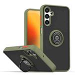 For Samsung Galaxy M15 5G / F15 5G Q Shadow 1 Series TPU + PC Phone Case with Ring(Army Green)
