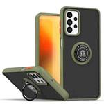 For Samsung Galaxy M23 / F23 / A23 4G Q Shadow 1 Series TPU + PC Phone Case with Ring(Army Green)