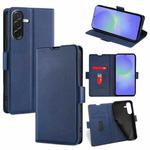 For Samsung Galaxy A36 5G Ultra-thin Voltage Side Buckle Horizontal Flip Leather Phone Case(Blue)