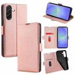 For Samsung Galaxy A36 5G Ultra-thin Voltage Side Buckle Horizontal Flip Leather Phone Case(Rose Gold)