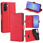 For Samsung Galaxy A36 5G Ultra-thin Voltage Side Buckle Horizontal Flip Leather Phone Case(Red)