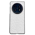 For OPPO Find N5 Impression Camellia Pattern Protective Phone Case(White)
