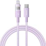 Baseus Display 20W Type-C to 8 Pin Fast Charging Cable, Length:1m(Purple)