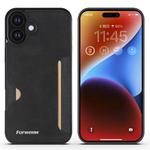 For iPhone 16 Plus Forwenw F5 Series Integrated Card Bag Phone Case(Black)
