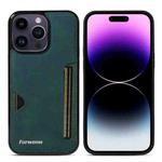 For iPhone 14 Pro Max Forwenw F5 Series Integrated Card Bag Phone Case(Green)