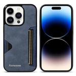 For iPhone 14 Pro Forwenw F5 Series Integrated Card Bag Phone Case(Blue)