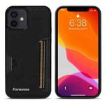 For iPhone 12 Forwenw F5 Series Integrated Card Bag Phone Case(Black)