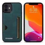 For iPhone 12 Forwenw F5 Series Integrated Card Bag Phone Case(Green)