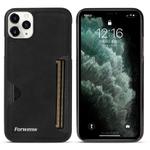 For iPhone 11 Pro Max Forwenw F5 Series Integrated Card Bag Phone Case(Black)