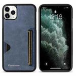 For iPhone 11 Pro Max Forwenw F5 Series Integrated Card Bag Phone Case(Blue)