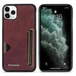 For iPhone 11 Pro Max Forwenw F5 Series Integrated Card Bag Phone Case(Red)