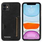 For iPhone 11 Forwenw F5 Series Integrated Card Bag Phone Case(Black)