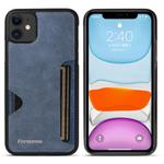 For iPhone 11 Forwenw F5 Series Integrated Card Bag Phone Case(Blue)