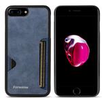 For iPhone 7 Plus / 8 Plus Forwenw F5 Series Integrated Card Bag Phone Case(Blue)