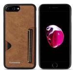 For iPhone 7 Plus / 8 Plus Forwenw F5 Series Integrated Card Bag Phone Case(Brown)
