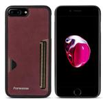 For iPhone 7 Plus / 8 Plus Forwenw F5 Series Integrated Card Bag Phone Case(Red)