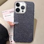 For iPhone 13 Pro Max Rhinestone-Embedded Camera Frame Glitter Full Coverage Phone Case(Black)