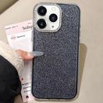 For iPhone 11 Pro Max Rhinestone-Embedded Camera Frame Glitter Full Coverage Phone Case(Black)