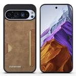 For Google Pixel 9 / 9 Pro Forwenw F5 Series Integrated Card Bag Phone Case(Brown)