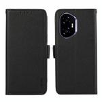 For Honor 400 ABEEL Side-Magnetic Litchi Pattern Leather RFID Phone Case(Black)