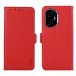 For Honor 400 ABEEL Side-Magnetic Litchi Pattern Leather RFID Phone Case(Red)