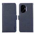 For Honor 400 ABEEL Side-Magnetic Litchi Pattern Leather RFID Phone Case(Blue)